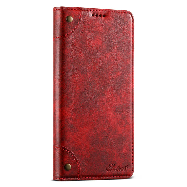 SUTENI Phone Case Faux Leather Card Holder Stand Wallet Magnet Flip Cover For Galaxy S26 Ultra S25 Plus S24 S23 S22 Note20
