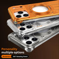 Heat Dissipation Rotating Stand for Magsafe Phone Case for IPhone 17AIR Pro Max 16 15 Pro Metal Mechanical Arm Hollow Out Funda