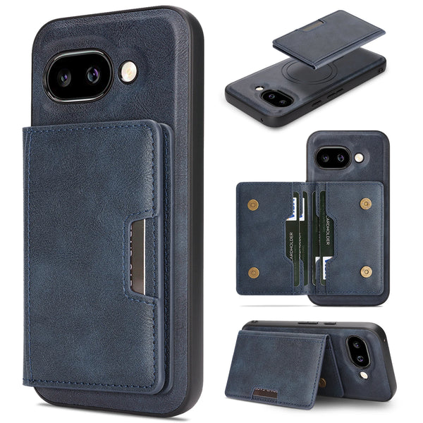 2 in 1 Magnetic Leather Case For Google Pixel 8 8A 8Pro 9 9Pro XL 10Pro 9A Pixel10 Wireless Charging Card Slots Phone Cover