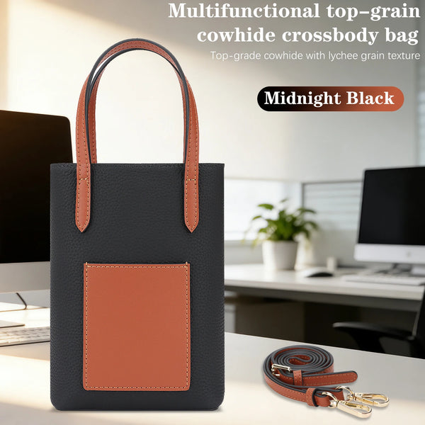 Fashion Real Leather Crossbody Bag for iphone Samsung Google Xiaomi Huawei Oppo Wallet Phone Cover Lanyard Strap Cards Cash Bag