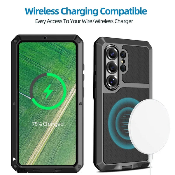 Case For Samsung Galaxy S26 Ultra S25 S24 S23 S22 Ultra Plus Heavy Duty Protection Armor Metal Phone Cover Capa Coque Fundas