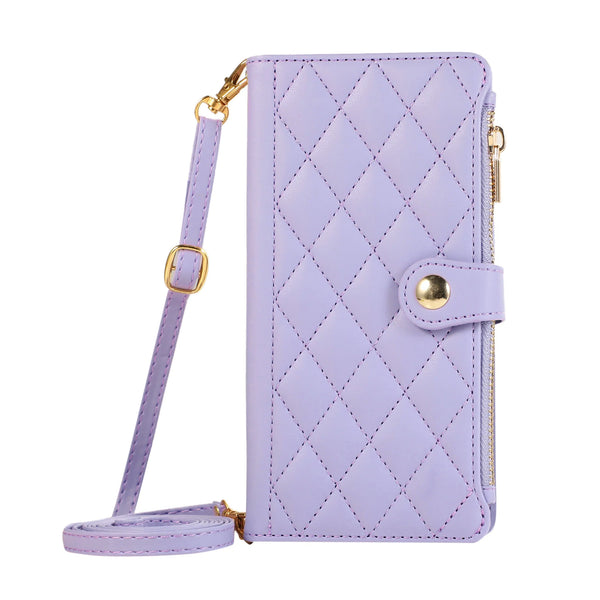 Crossbody Zipper Wallet Case for Google Pixel 10 9 8 7 10Pro 9Pro XL 8Pro 7Pro 7a 8a 9a Kickstand Cards Cash Pocket Phone Cover