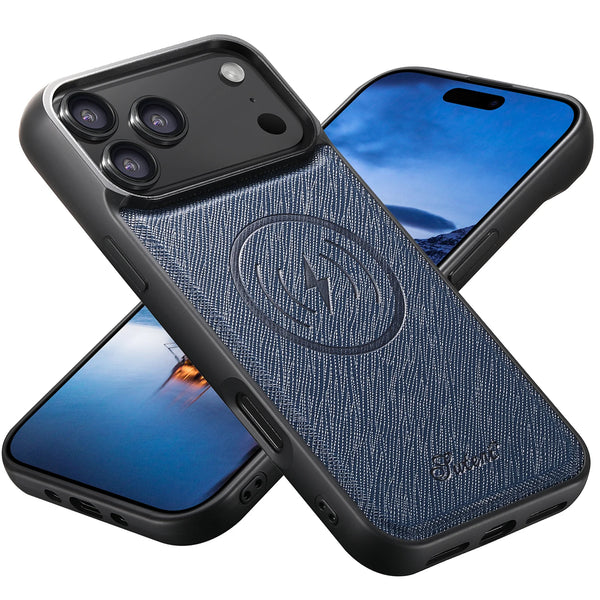 SUTENI Wireless Charging Phone Case Luxury Faux Leather Magnet For iPhone 17 Pro Max 16 Plus 15 14 13 12