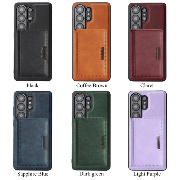 2 in 1 Magnetic Leather Case For Samsung Galaxy S26 S25 Ultra S24 Plus S23 S26U S25U KickStand Wireless Charging Phone Cover