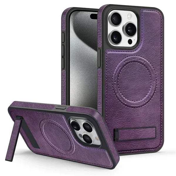 Leather Case for IPhone 16 Promax 15 Pro Max 14 Plus 13 12 iphone16 Magnetic Magsafe Wireless Charging Shockproof phone Cover