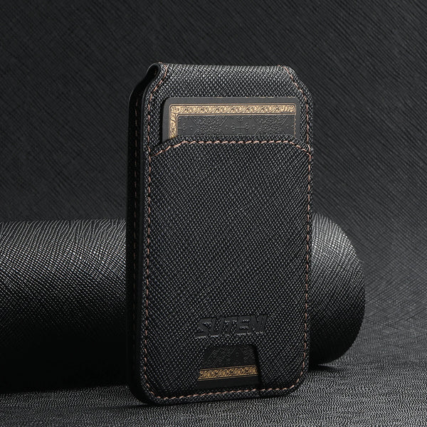 SUTENI Magnetic Card Holder Wallet Stand for Mobile Phone for iPhone for Samsung Galaxy for Google
