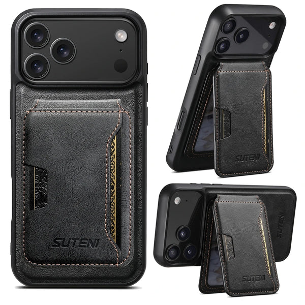 2 in 1 Leather Case For iPhone 17 Promax Air 16 Pro max 15 Plus 14 Pro 13 Pm 12 Cards Slots Holder Kickstand Phone Cover