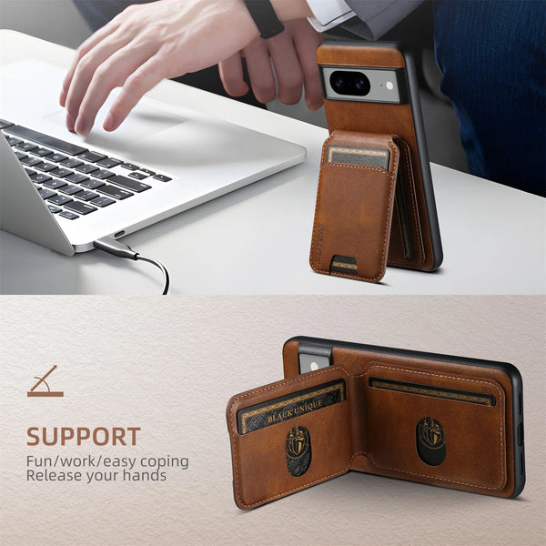 SUTENI Card Holder Leather Pocket Wallet Phone Case Stand For Google Pixel 8A 8Pro 7 7Pro 7A 6 6Pro 6A