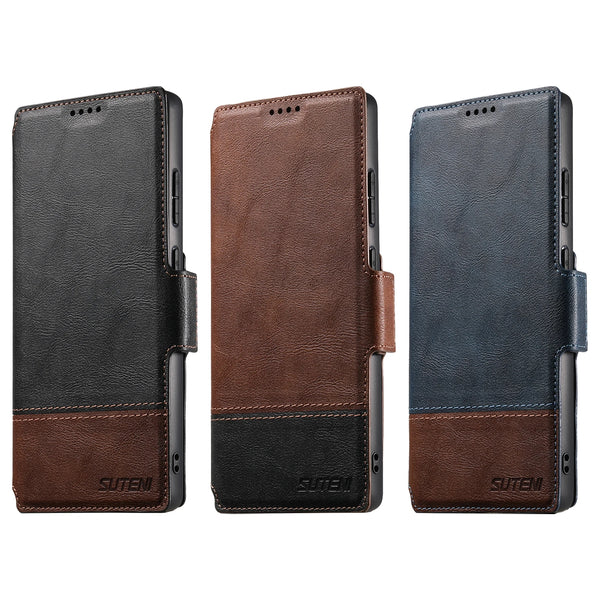 Faux Leather Wireless Charging Card Holder Stand Wallet Magnetic Flip Cover Phone Case For Samsung Galaxy S26 Ultra S25 S24 S23