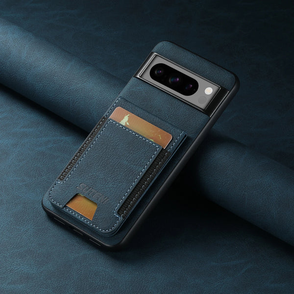 SUTENI Luxury Faux Leather Card Holder Stand Phone Case Frosted Feel For Google Pixel 10 Pro XL 9 8A 7 6