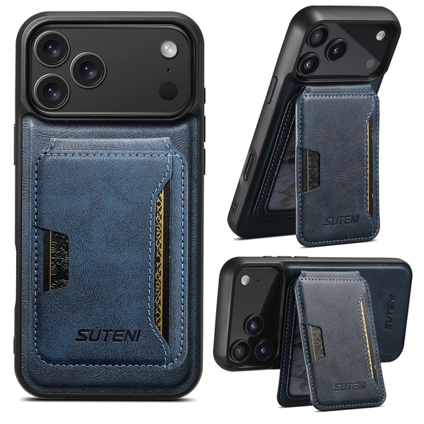 2 in 1 Leather Case For iPhone 17 Promax Air 16 Pro max 15 Plus 14 Pro 13 Pm 12 Cards Slots Holder Kickstand Phone Cover