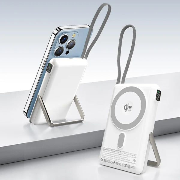Qi2.2 25W Wireless + PD30W Power Bank 10000mAh with MagSafe, Fast Charging Battery Pack, Charger for iPhone 17/16, Samsung S26
