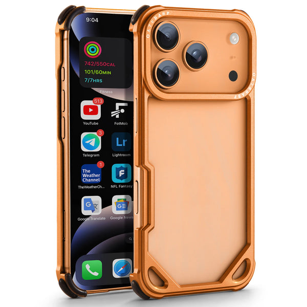 Oatsbasf Metal Phone Case for iPhone 17 Pro/Pro Max/17 Air Case Minimalist Wireless Charging Ultra-thin Bumper Protecitve Case