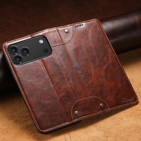 SUTENI Durable Faux Leather Card Holder Stand Wallet Magnet Flip Cover Phone Case For iPhone 17 Pro Max 16 Plus 15 14 13 12