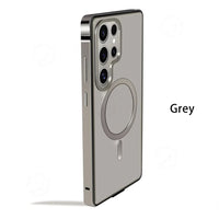 Magnetic Aluminum Metal Frame Case For Samsung Galaxy S25 S26 Ultra S26ultra 5G Hybrid Bumper Alloy Protective Cover For Magsafe