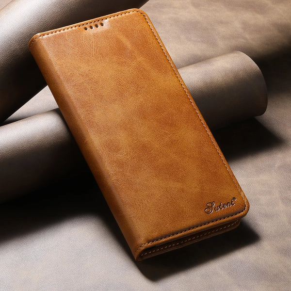 SUTENI Faux Leather Card Holder Stand Wallet Magnet Flip Cover Phone Case For Samsung Galaxy S26 Ultra S25 Plus S24 S23+