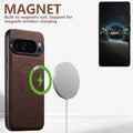 SUTENI Luxury Faux Leather Phone Case Magnet Wireless Charging Frosted Feel For Google Pixel 10 Pro XL 9 8A 7 6
