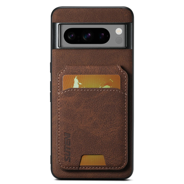 SUTENI Luxury Faux Leather Stand Card Holder Phone Case Frosted Feel For Google Pixel 9XL 8Pro 7A 6
