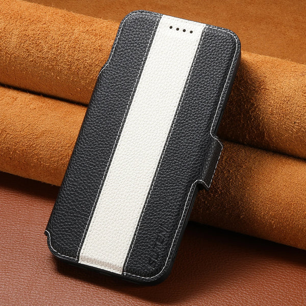 SUTENI Faux Leather Wireless Charging Card Holder Stand Wallet Magnetic Flip Cover Phone Case For iPhone 17 Pro Max 16 15 14 13