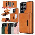 2 in 1 Magnetic Leather Case for Samsung Galaxy S25 Ultra S24 Plus S23 + S25U Wireless Charging 7 Card Slots Holder Phone Cover