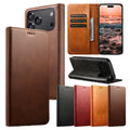 Flip Leather Wallet Case For iPhone 17 Promax Air 16 16e Pro max 15 Plus 14 13 12 Shockproof Card Slots Kickstand Phone Cover