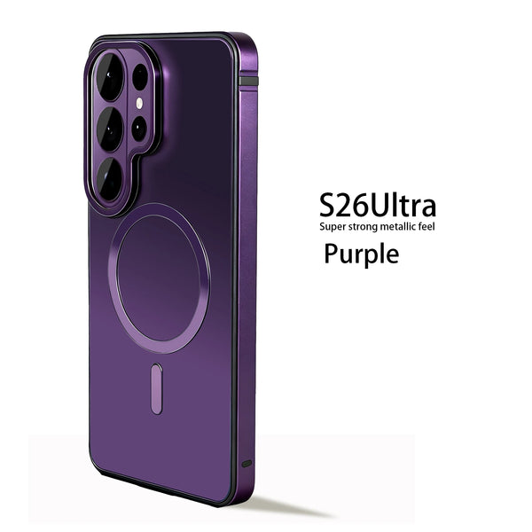 Magnetic Aluminum Metal Frame Case For Samsung Galaxy S25 S26 Ultra S26ultra 5G Hybrid Bumper Alloy Protective Cover For Magsafe
