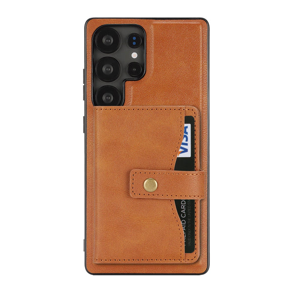 2 in 1 Magnetic Leather Case For Samsung Galaxy S26 S25 Ultra S24 Plus S23 S26U S25U KickStand Wireless Charging Phone Cover