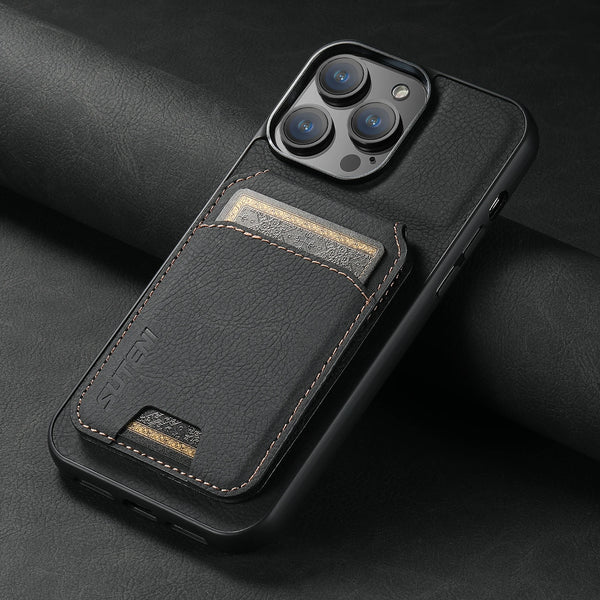 SUTENI Card Holder Card Cover Mobile Phone Case Luxury PU Leather Phone Holder For iPhone 16ProMax 15Plus 14 13 12 11 XR X