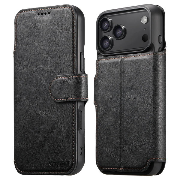 2 In 1 Leather Flip Case For iphone 17 Air Promax 16 Plus 15 Pro Max 14 13 12 Magsafe Card Slots Holder Magnetic Phone Cover