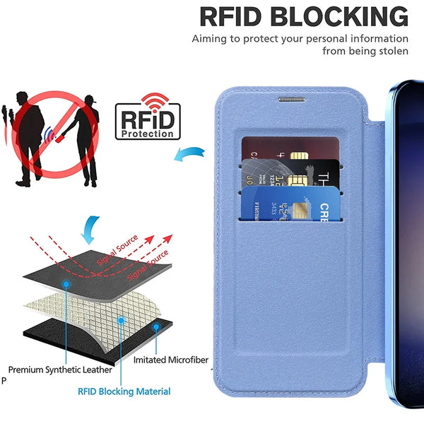 Leather Flip Case for Samsung Galaxy S25 S24 S22 S23 Plus Ultra S25U Card Holder Magnetic Camera Protection Phone Cover