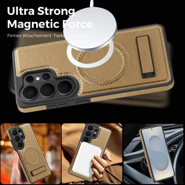 Phone Case for Samsung Galaxy S26 S25 Ultra Edge S24 Plus Fe S23 S22 S25U Wireless Charging Card Slots Card Holder Phone Cover
