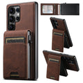 SUTENI Magnetic Wireless Charging  Phone Case Card Slot Luxury PU Leather Wallet Button Card Box For Samsung S26 Ultra S25 Plus