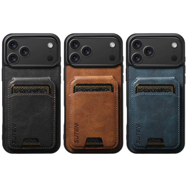 Wallet Kickstand SUTENI Luxury Leather Card Holder Cover For iPhone 17 16 15 14 13 12 11 Pro Plus X Xs XR Max Protective  Case