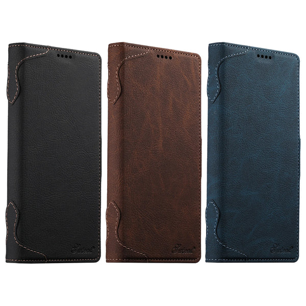 Wireless Charging Faux Leather Card Holder Stand Wallet Magnetic Button Flip Cover Phone Case For Samsung Galaxy S26 Ultra S25