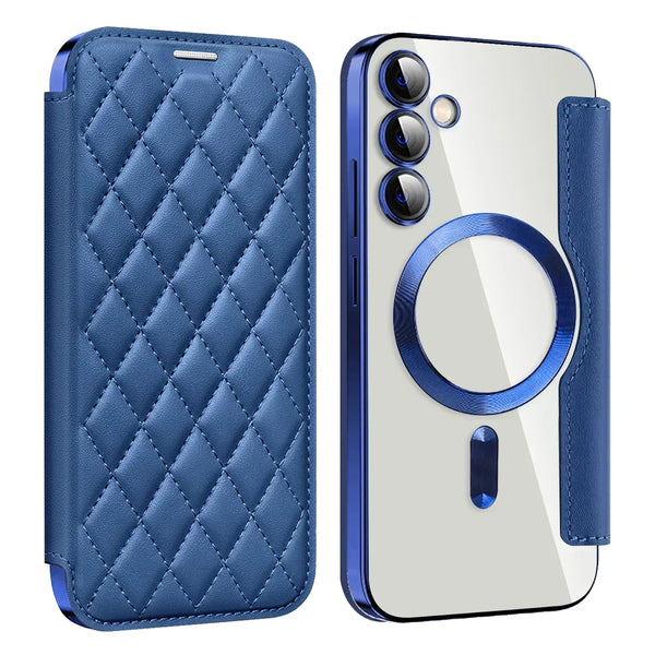 Leather Flip Case for Samsung Galaxy S25 S24 S22 S23 Plus Ultra S25U Card Holder Magnetic Camera Protection Phone Cover