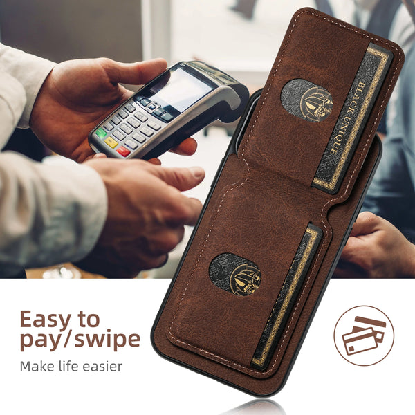 SUTENI Card Holder Card Cover Mobile Phone Case Luxury PU Leather Phone Holder For iPhone 16ProMax 15Plus 14 13 12 11 XR X