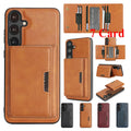 2 in 1 Magnetic Case For Samsung Galaxy A14 A15 A16 A34 A35 A36 A52 A53 A54 A55 A56 5G 4G 7 Card Slots Holder Phone Case