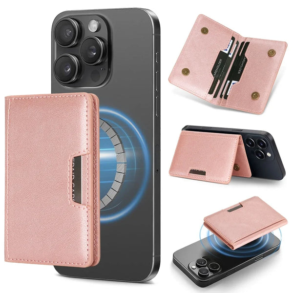 Magnetic Cards Slots Holder For iphone 16 15 14 13 12 11 Samsung Oppo Xiaomi Oneplus Google Phone Cards Bag for All Smartphones