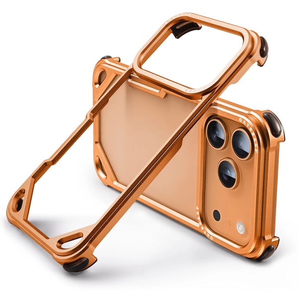 Oatsbasf Metal Phone Case for iPhone 17 Pro/Pro Max/17 Air Case Minimalist Wireless Charging Ultra-thin Bumper Protecitve Case
