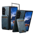 SUTENI Luxury Faux Leather Oil Wax Smooth Surface Phone Case Card Holder Stand For Samsung Galaxy Z Fold 7 6 5