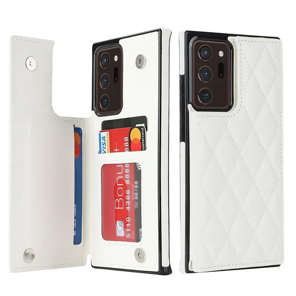 Magnetic Flip Leather Case for Samsung Galaxy S26 Ultra S25 FE S24 Plus S23 S22 S21 A16 A36 A56 Double Button Wallet Cards Cover