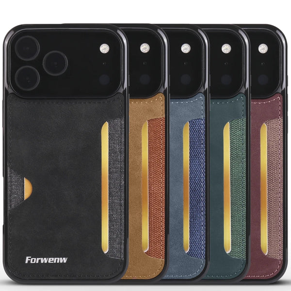 Leather Case For Iphone 17 Air 16 Promax 15 Plus 14 Pro Max 13 12 mini 11 Iphone17 Iphone16 Card Slots Cards Holder Phone Cover