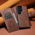 Faux Leather Wireless Charging Card Holder Stand Wallet Magnetic Flip Cover Phone Case For Samsung Galaxy S26 Ultra S25 S24 S23