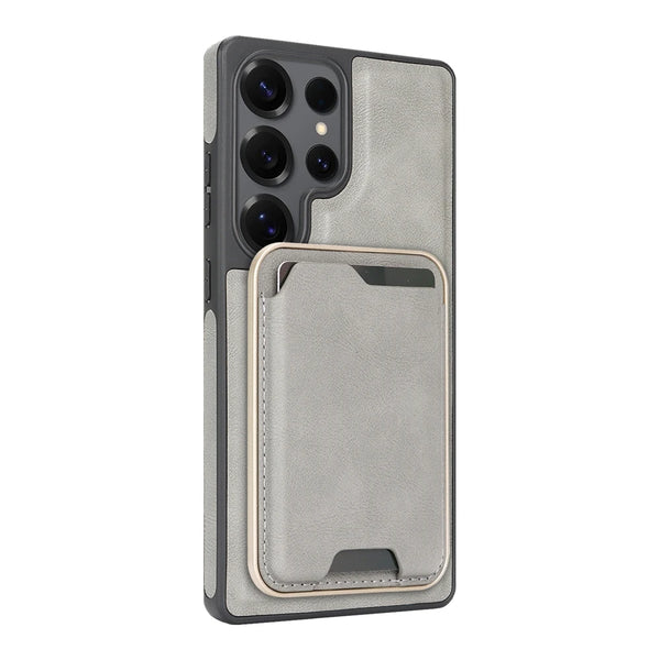 2 IN 1 Leather Phone Case for Samsung Galaxy S25 Ultra S24 Plus S23 + S25U Magnetic Ultra Thin Cards Holder Slots Phone Cover