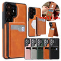 2 in 1 Card Box Leather Case For Samsung Galaxy S26 S25 Ultra S24 Plus S23 S26U S25U S24U Magnetic Cards Holder Phone Cover
