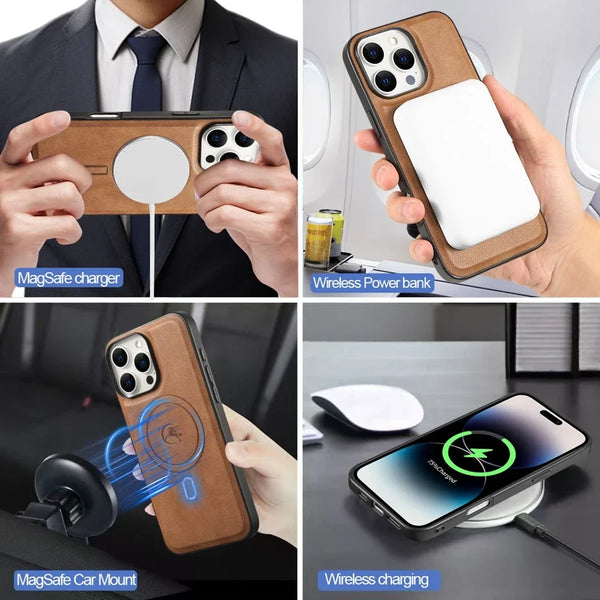 2 in 1 Detachable Magsafe Case for IPhone 17 Air 16 Promax15 Plus 14 Pro 13 Pro Max 12 Magnetic 7 Card Slots Holder Phone Cover