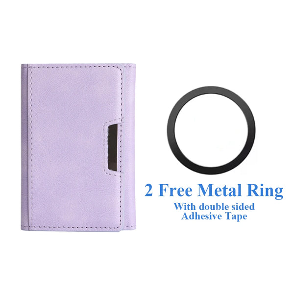 Magnetic Cards Slots Bag For Samsung iphone 16 15 14 13 12 11 Xiaomi Google Phone Kickstand Cards Holder for All Smartphones