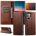 SUTENI Faux Leather Card Holder Stand Wallet Magnet Flip Cover Phone Case For Samsung Galaxy S26 Ultra S25 Plus S24 S23 S22 Note