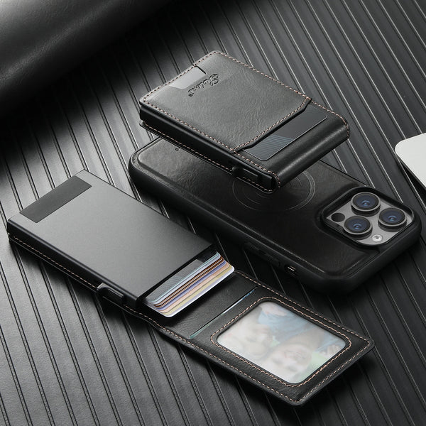 SUTENI Wallet For Men Phone Case Card Holder Leather Magnetic Pocket Cover Wireless Charging For iPhone 12 13 14 16ProMax 15Plus