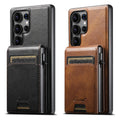 SUTENI Magnetic Wireless Charging  Phone Case Luxury PU Leather Card Slot Wallet Card Box For Samsung S26Ultra S25Plus S24 S23
